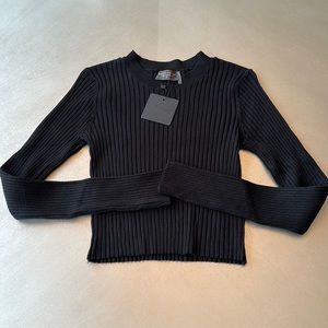 Vici black light weight ribbed sweater